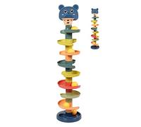 Hidyliu Ball Ball Tower Bright Colors Educational Toy for Toddlers Interactive Game and Visual Stimulation Plastic 6 Accessories (9 Layers with 9 Golfs One Size)