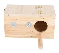 Hidyliu Bird Breeding Box Wooden Nesting House Warm Incubator for Birds and Small Pets 25 X 13 X 13CM Durable Natural Fir