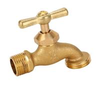 Hidyliu Brass Irrigation Hose Bibb Strong and Durable Water Fitting for Garden Hoses 1/2in MIP 3/4in MHT