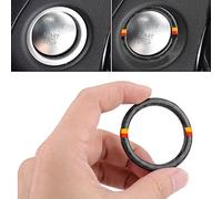 Hidyliu Carbon Fiber Engine Start Stop Key Ring Sticker Trim for C E Class W205 W213 GLC Upgrade Interior Style 47mm (german color)