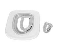 Hidyliu Cat Toilet Training Kit Strong Bearing Universal Pet Toilet Trainer for Easy Use ABS Material (White Tray, 1 Gray Inner Support)
