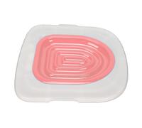 Hidyliu Cat Toilet Training Kit Strong Bearing Universal Pet Toilet Trainer for Easy Use ABS Material (White Tray, 1 Pink Inner Support)