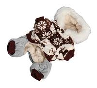 Hidyliu Christmas Pet Hooded Jacket Adorable Snowflake Design for Small Medium Dogs Cozy Winter Coat Fleece and Polyester (M)
