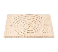 Hidyliu Claws Scratching Board Wooden Design with Groove Spiral for Small Animals Play Toy for Hedgehogs Chinchillas and Rabbits Size 27.2x20.5x1cm