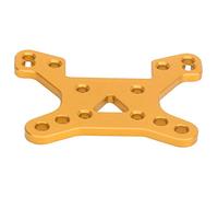 Hidyliu CNC Machined Plate, Durable Aluminum Alloy, Front Shock Tower Damper for 144001 1/14 RC Car, Easy Installation, 1 Piece (Golden Y)