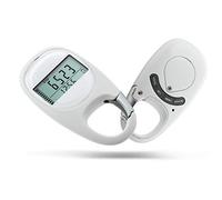 Hidyliu Compact 3D Digital Pedometer with Clip Ideal for Fitness and Running Activities ABS Material 1*Unit (White)