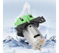 Hidyliu DC12V/24V Peristaltic Pump Adjustable Self-Priming Dosing Pump for Aquarium Lab Analysis Black (12V 2 * 4)