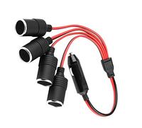 Hidyliu Durable 4 Way Car Cigarette Lighter Socket Splitter for SUVs RVs and Trucks 15A 180W