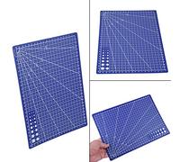 Hidyliu Durable A4 Grid Lines Cutting Mat for Accurate Paper Cutting and Model Making Blue Plastic 11.8x8.6in 1 Piece