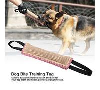Hidyliu Durable Dog Training Tug with Two Handles for Prey Drive Training Ideal for Fun Exercise in Dogs Red and Black 11.8 * 3.1"