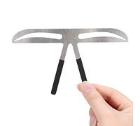 Hidyliu Eyebrow Ruler for Precise Measurement Stylish Makeup Tool with 4 Types Design for All Face Shapes (Wavy Eyebrows)
