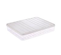 Hidyliu Fridge Dumpling Box Plastic Sealed Storage Organiser for Home Kitchen Food Preservation 1 Unit (L White)