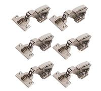 Hidyliu Hydraulic Door Hinges with 6 Buffer Booster Arms for Office and Cabinets - Durable -Plated 2-Stage Hinges, 8.4 X 6 X 3.5cm - 3 Sets