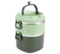 Hidyliu Insulated Lunch Box Portable Food Container Strong Seal for School Canteens Dining Green Stainless Steel 304 (Double Layer Green)