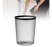 Hidyliu Large Capacity Trash Can Minimalist Design Transparent Garbage Container for Home Use 23 X 28.5cm (Black)