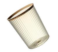 Hidyliu Large Capacity Trash Can Minimalist Design Transparent Garbage Container for Home Use 23 X 28.5cm (Coffee Color)
