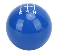 Hidyliu M12x1.25 Gear Shift Knob Head Durable Acrylic 5-Speed Enhancement for General-Purpose Vehicles 54mm 3 Adapters (Blue)