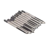Hidyliu M4 Tap Set, Durable Carbon Steel Taps for Cutting Threads in Wood and Plastic, 10 Pcs Industrial Hardware Tool Kit