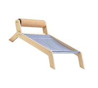 Hidyliu Mini Beach Chair Cat Bed with Scratching Post Elevated Design for Cats Indoor and Outdoor Premium Quality (Beach Sisal Roller Bed)