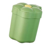 Hidyliu Mini Desktop Trash Bin with Lid Flower Design for Bedrooms Durable Garbage Can Ideal for Small Item Storage (Green)