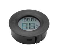 Hidyliu Mini Digital LCD Thermometer for Reptile Quick Reading Temperature and Humidity Meter Ideal for Terrariums Durable Quality (Black)
