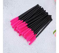 Hidyliu Mini Eyelash Brush 50Pcs Set, Flexible Silicone Applicators for Makeup Artists and Home Use, Perfect for Delicate Eyelash Application (Rose Red)