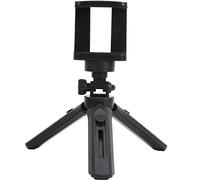 Hidyliu Mini Plastic Tripod Stand Portable Selfie Adjustable Angle for Mobile Phone, Long Service Life for Recording or Handle, 1/4in Screw, Lightweight and Small, 2-3.7in Clamping Phone Width