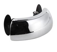 Hidyliu Motorcycle Rear View Mirror 180 Degree Adjustable Blind Spot Eliminating for Motorbikes and Scooters, Silver Color, Durable ABS and Aluminum Alloy, 2 Units