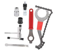 Hidyliu Multifunctional Bicycle Chain Wheel Tool Set, 7Pcs Bike Repair Kit Including Flywheel Remover and Bottom Bracket Tool for Mountain and Road Bikes, Sturdy Steel (Widened tire Lever)