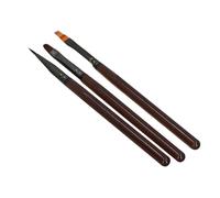 Hidyliu Nail Art Brush Set with Ergonomic Handle, Gradient and Liner Tools for DIY Nail Design At Home - 6 Piece Organic Set