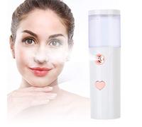 Hidyliu Nano Face Portable Hydration Sprayer for Makeup Preparation and Setting 30ml USB Rechargeable White (White)