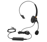 Hidyliu Noise Cancelling Telephone Headset with Microphone for Office Call Center Black Single Ear Lightweight USB C USB 3.5mm