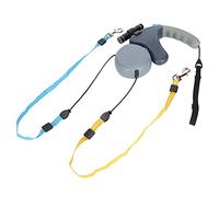 Hidyliu Pet Double-Ended Leash with Ergonomic Handle and LED Light for Walking Two Dogs Together, Durable ABS Material, Length (Gray)