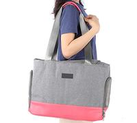Hidyliu Pet Single Shoulder Bag for Dogs Cats Stylish and Functional High-grade PU Leather Convenient for Outdoor Adventures (Pink)
