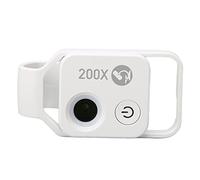 Hidyliu Phone Pocket Microscope 200X Magnification with CPL Lens Compact Lightweight for Nature Exploration (White)