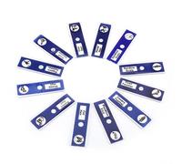 Hidyliu Prepared Microscope Slides Set 12pcs Colorful Plastic Specimens for Science Education (Blue)