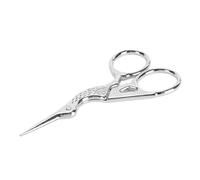 Hidyliu Professional Sewing Scissors Set Ergonomic Handle for Crafts and Fabric Cutting with PU Leather Protector (Silver Crane)