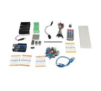 Hidyliu R3 Development Board Kit Multifunctional Starter Set with LED Lights for Electronics Projects Ideal for Beginners ABS Plastic