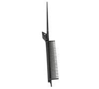 Hidyliu Rat Tail Teasing Clip Comb with Ergonomic Design for Hair Styling in Salon and Home Use, Black, 10.4x1in