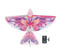 Hidyliu RC Flying Bird Toy 2.4GHz Remote Control LED Flapping Wings Bird with USB Charging Night Flight for Adults Kids Indoor Outdoor (Pink)