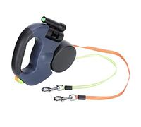 Hidyliu Retractable Dog Leash Dual Pet Walking Leash with LED Light and Reflective Rope for Safe Night Use /9.8ft