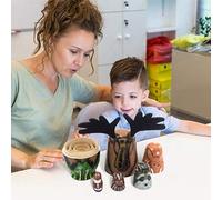 Hidyliu Russian Nesting Dolls Wooden Stacking Toys Deer Figurines for Children 5.31" Height Multi-Use Craft Gift (cm)