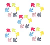 Hidyliu Silicone Wine Glass Markers Cute Cartoon Drink Marker Set for Parties, 5 Sets with 6 Colorful Tags