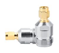 Hidyliu SMA to Type N Adapter Gold-Plated 2pcs RF Coaxial Connector for Electrical Testing High Reliability and Performance