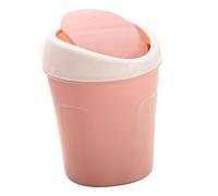 Hidyliu Small Garbage Can with Removable Lid, Innovative Desktop Trash Bin for Clean Spaces, Ideal for Home and Office, 1 Piece (Pink)