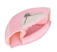 Hidyliu Small Pet Tunnel Bed Warm Hammock for Squirrels and Hamsters, Soft Fleece Winter, Cute Pink Color Design (S)