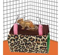 Hidyliu Soft Flannelette Pet Hammock for Small Animals Dual Layer Hanging Sugar Glider Squirrel Chinchilla Green 1 Unit