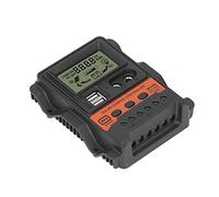 Hidyliu Solar Charge Controller LCD Display Durable Panel Regulator for Off-Grid Solar Systems 12V 24V ABS Orange (30A)