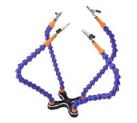 Hidyliu Soldering Third Hand Aluminum Alloy Base Flexible Arms for Soldering Modeling Jewelry Making Tools 4 Clips (Black)