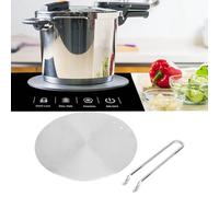 Hidyliu Stainless Steel Heat Diffuser Plate for Induction Gas Electric Cookers Durable Quick Heat Adapter 20cm 22cm 24cm (20cm)